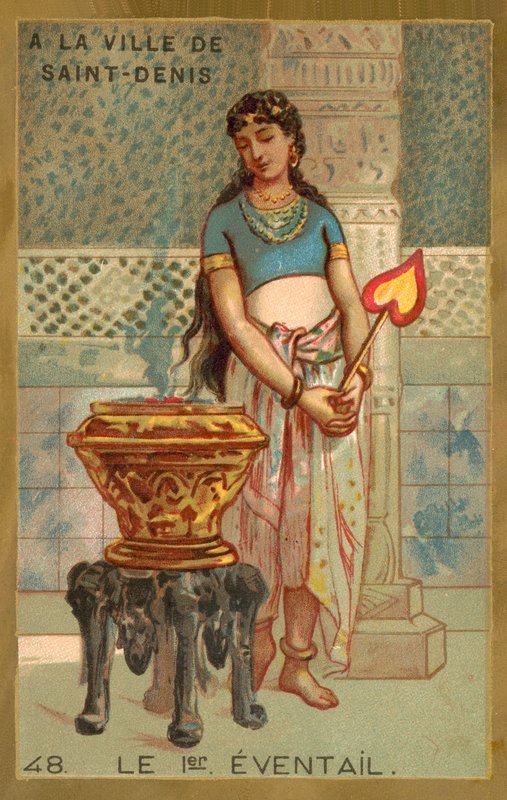 Ensimmäinen tuuletin (chromolitho) tekijältä French School