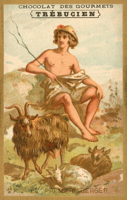 Ensimmäinen paimen (chromolitho) tekijältä French School