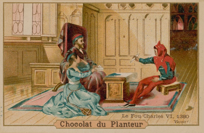 Tyhmä ja Kaarle VI, Ranskan kuningas (1368-1422) tekijältä French School