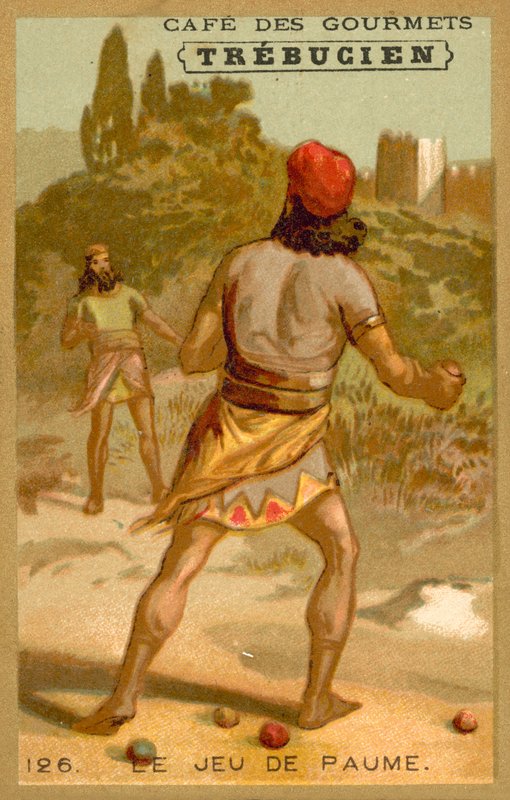 Tennispeli (chromolitho) tekijältä French School