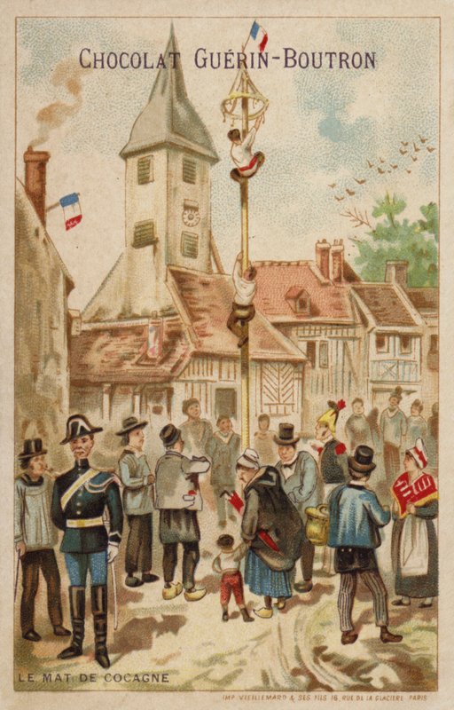 Rasvainen napa (chromolitho) tekijältä French School