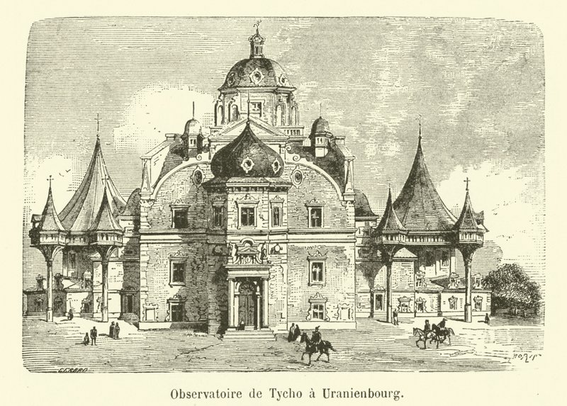 Tycho Brahen observatorio Uranienbourgissa (kaiverrus) tekijältä French School