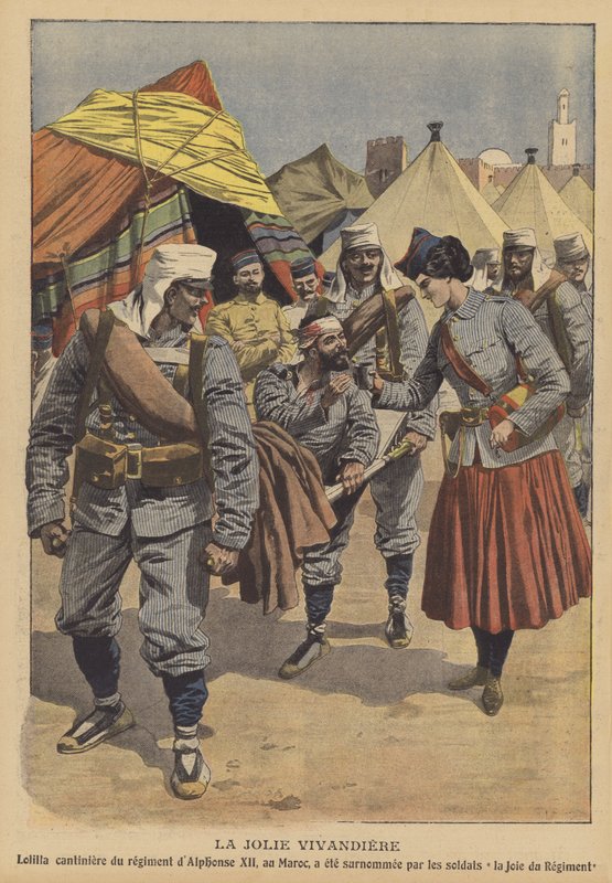 Kaunis vivandiere (väri litho) tekijältä French School