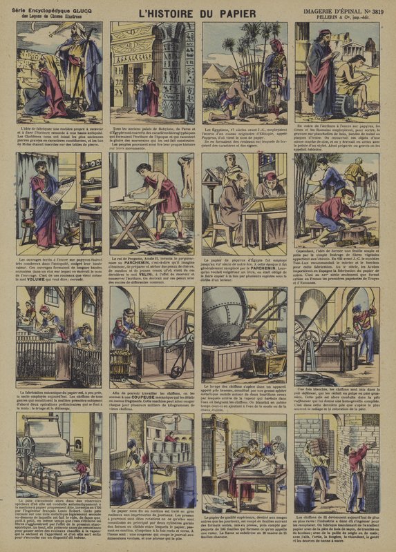 Tarina paperista (väri litho) tekijältä French School