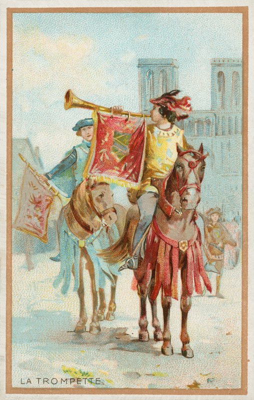 Trumpetti (chromolitho) tekijältä French School