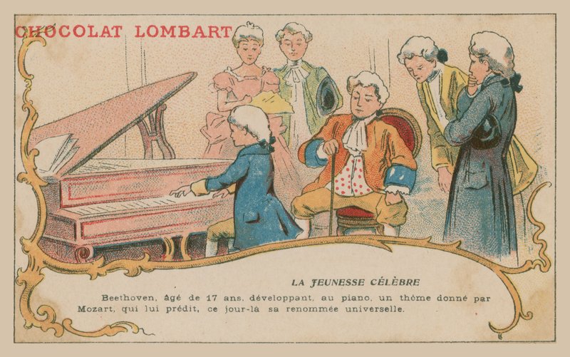 Nuori Beethoven pianon ääressä tekijältä French School