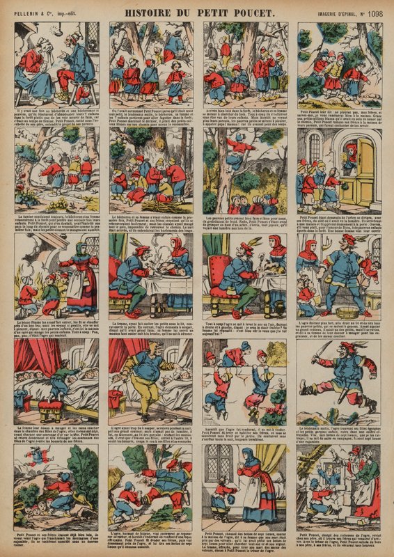 Tom Thumb (värillinen kaiverrus) tekijältä French School