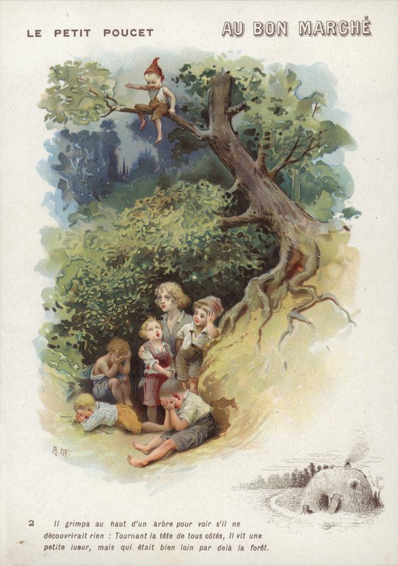Tom Thumb istuu puussa tekijältä French School