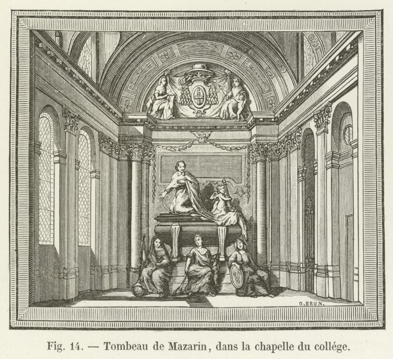 Mazarinin hauta yliopiston kappelissa tekijältä French School