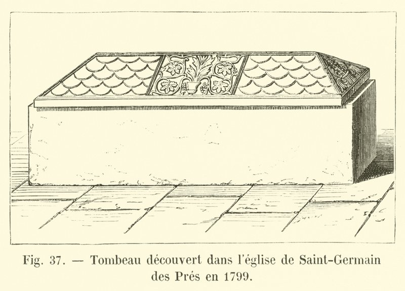 Hauta löydettiin Saint-Germain des Presin kirkosta vuonna 1799 tekijältä French School