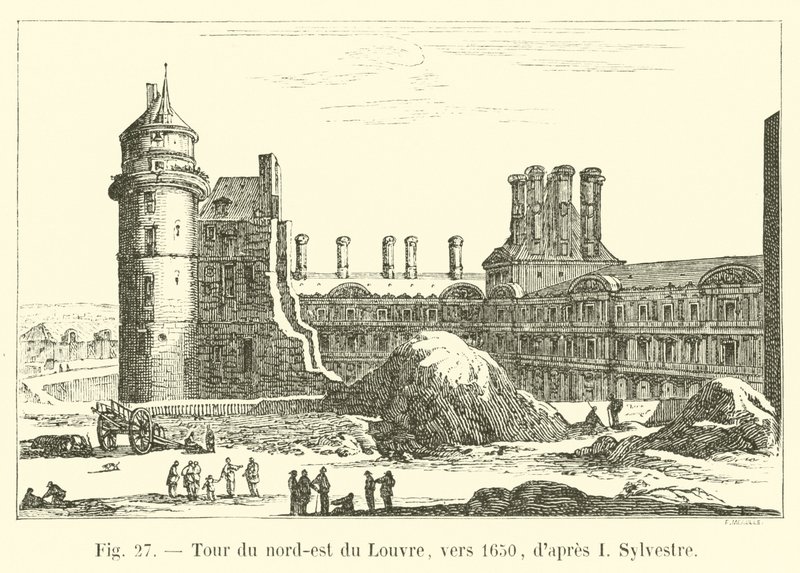 Louvren koillistorni, noin 1650, I Sylvestren jälkeen tekijältä French School