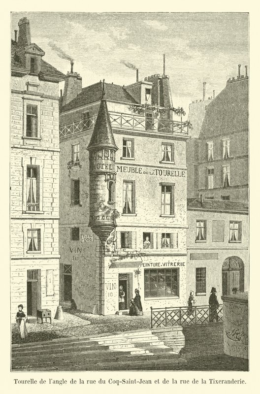 Torni rue du Coq-Saint-Jeanin ja rue de la Tixeranderien kulmassa tekijältä French School