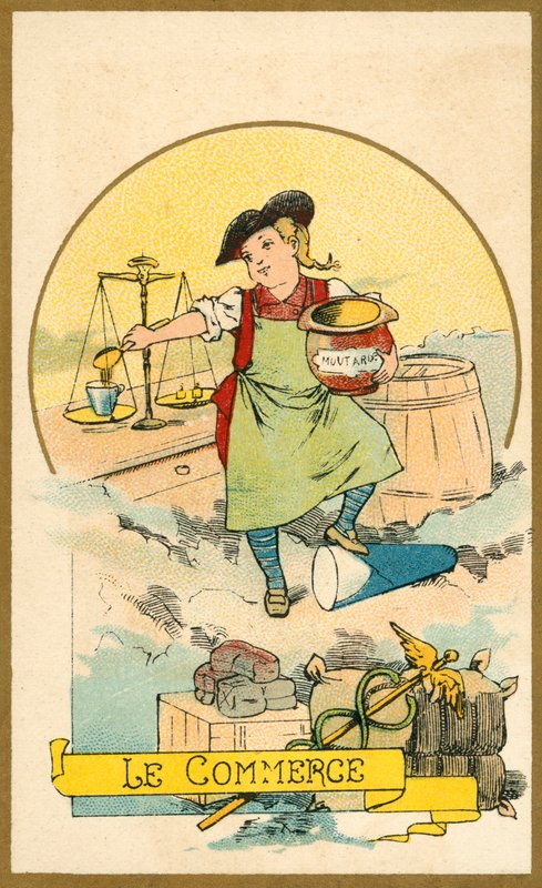 Kauppa (chromolitho) tekijältä French School