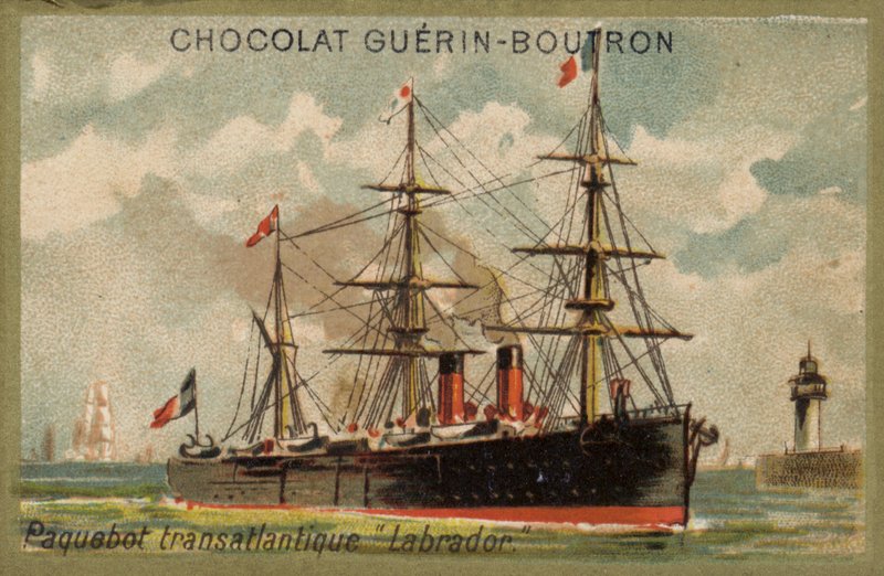 Transatlanttinen laiva Labrador (chromolitho) tekijältä French School