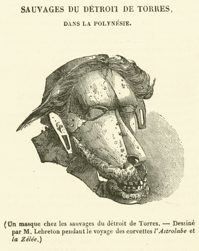 Naamio Torresin salmen villien keskuudessa (kaiverrus) (kaiverrus) tekijältä French School