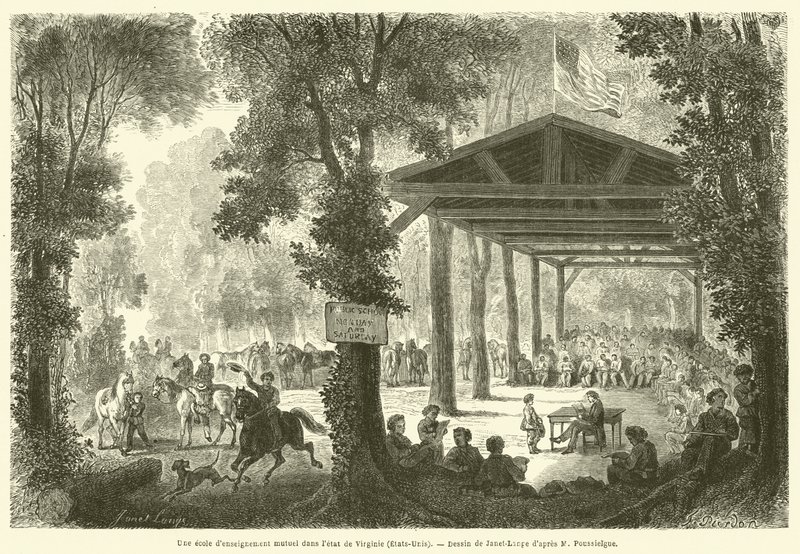Keskinäinen koulutuskoulu Virginian osavaltiossa (USA) (kaiverrus) tekijältä French School