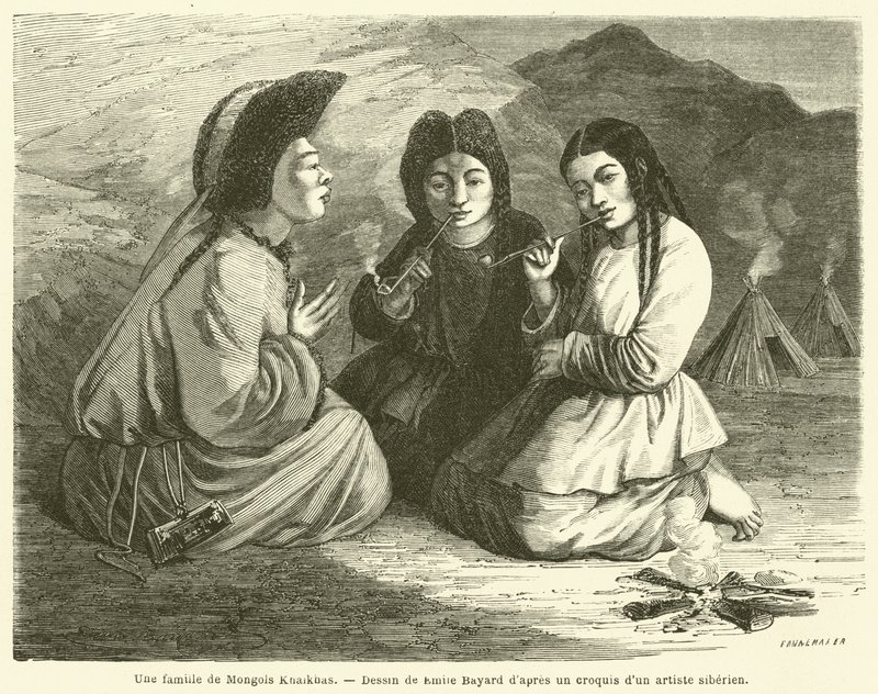 Khalkha-mongolien perhe (kaiverrus) tekijältä French School