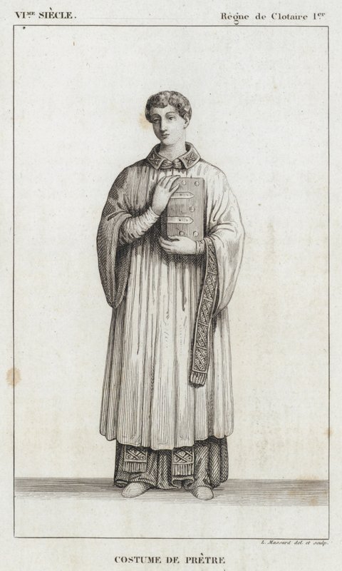 VI vuosisata, Reign of Clotaire I, Papin puku (kaiverrus) tekijältä French School