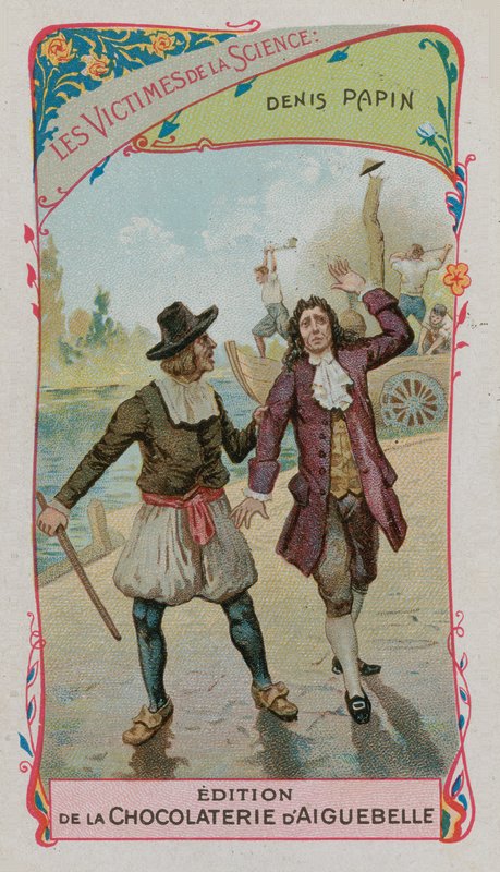 Tieteen uhrit: Denis Papin, ranskalainen fyysikko, matemaatikko ja keksijä (1647-c 1712) tekijältä French School