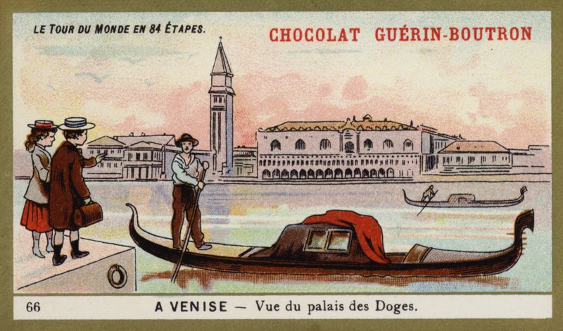 Näkymä Dogen palatsille, Venetsia (chromolitho) tekijältä French School