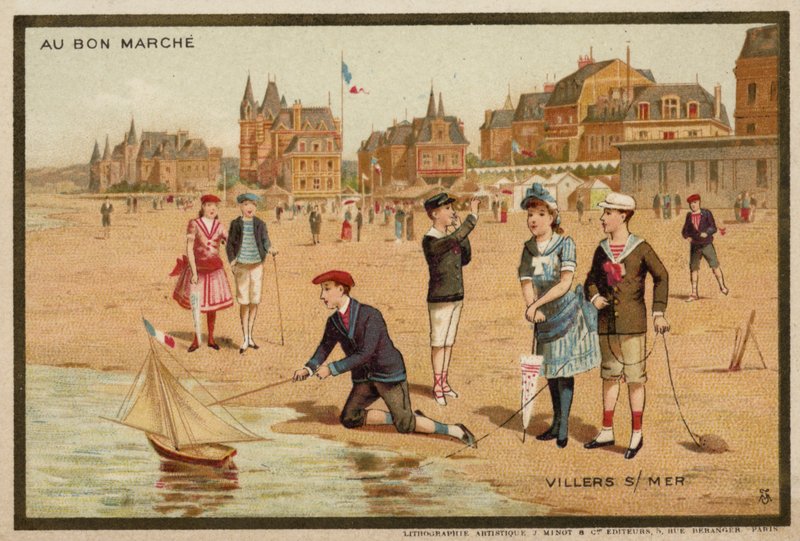 Villers-sur-Mer, Ranska (chromolitho) tekijältä French School