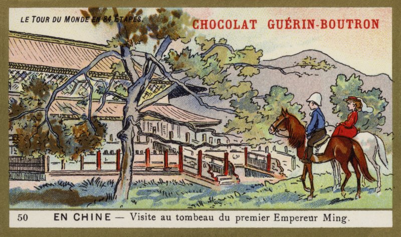 Vierailu ensimmäisen Ming-keisarin haudalle Kiinassa (chromolitho) tekijältä French School