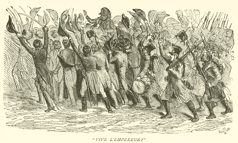 "Eläköön keisari!" (kaiverrus) tekijältä French School
