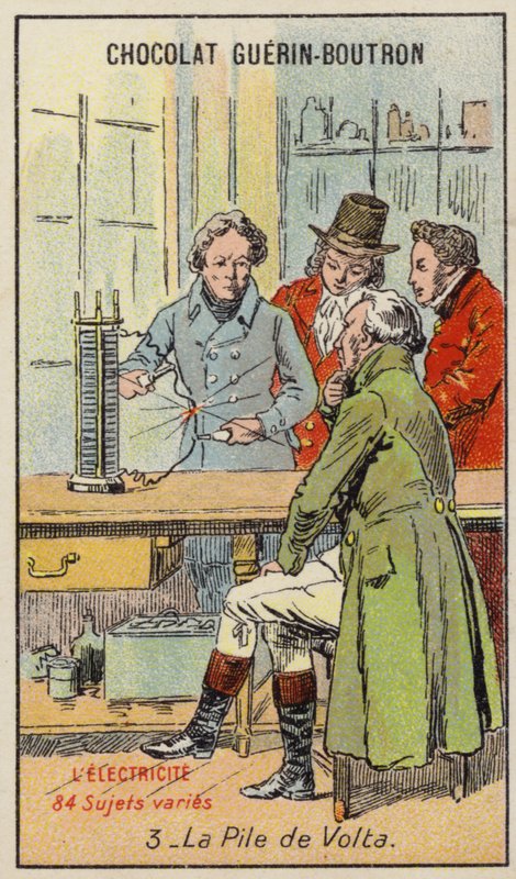 Voltan akku (chromolitho) tekijältä French School