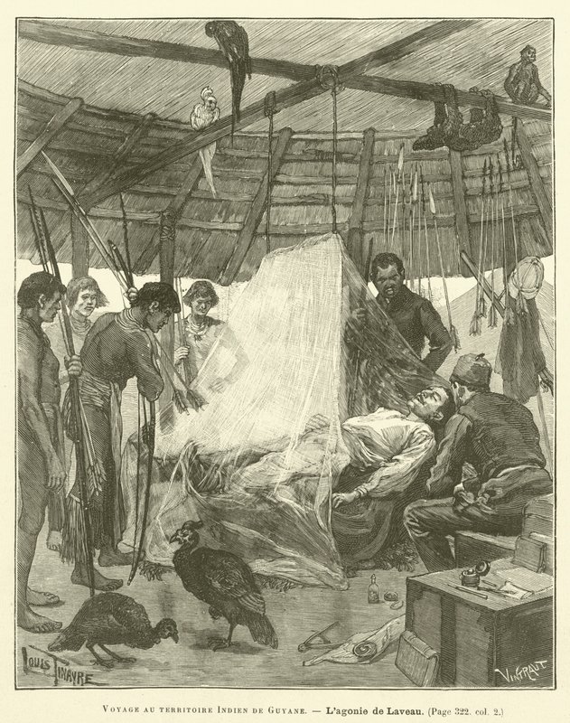 Matka Guyanan Intian alueelle (kaiverrus) tekijältä French School