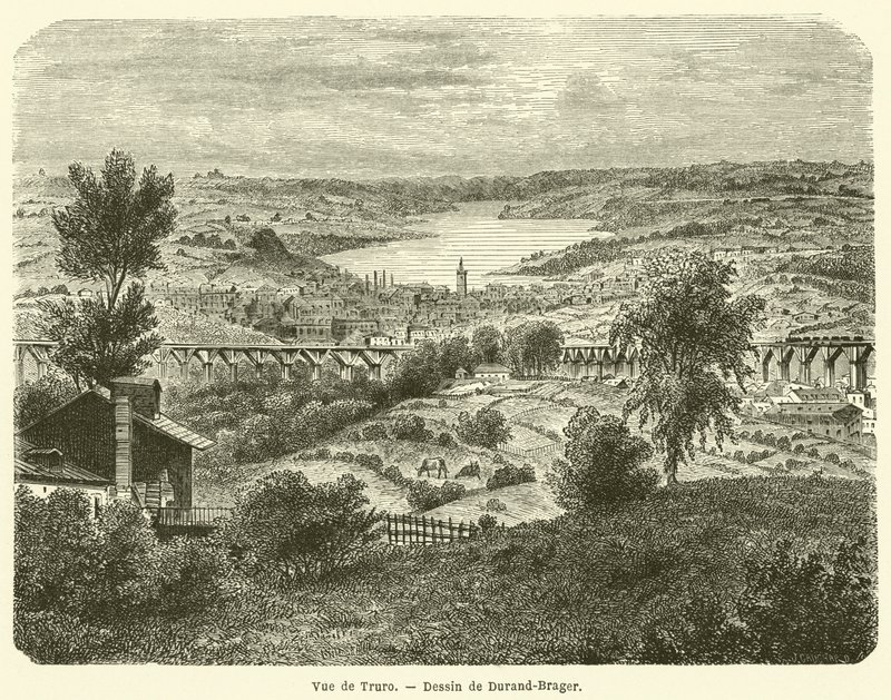 Vue de Truro (kaiverrus) tekijältä French School