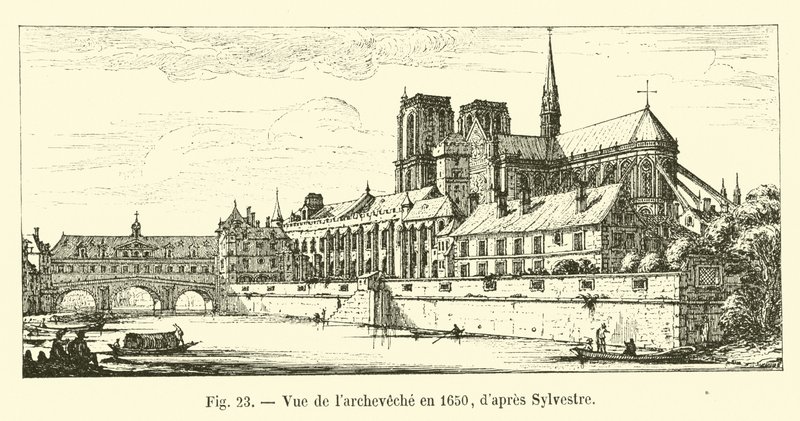 Näkymä arkkipiispankunnasta vuonna 1650, Sylvestren mukaan tekijältä French School