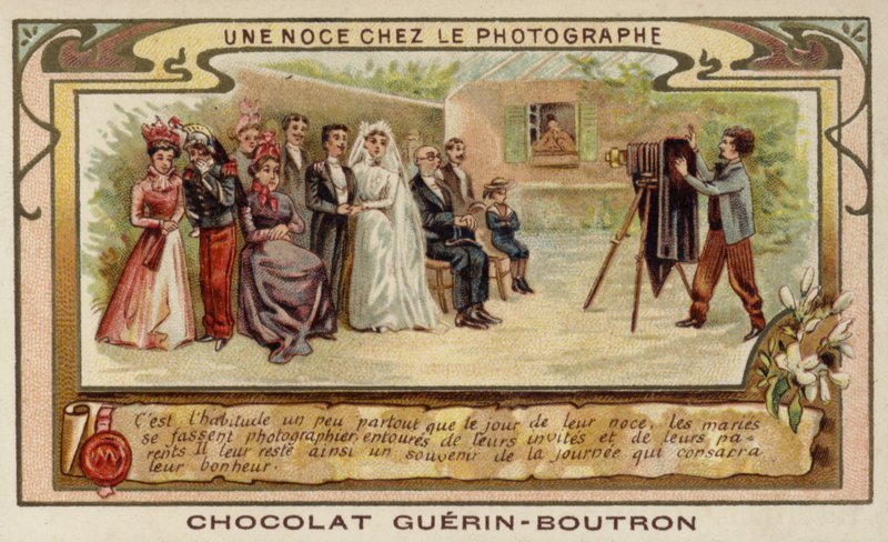 Hääjuhlat valokuvaajan luona (chromolitho) tekijältä French School