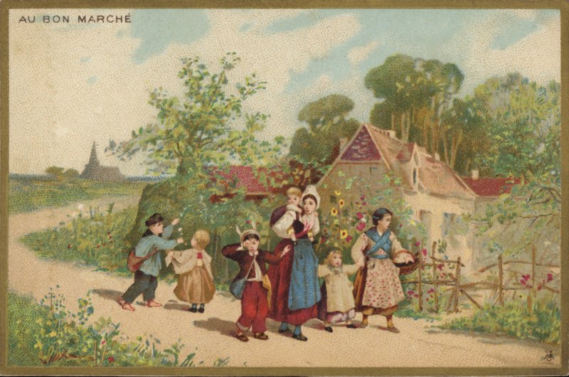 Naiset ja lapset kävelyä tekijältä French School