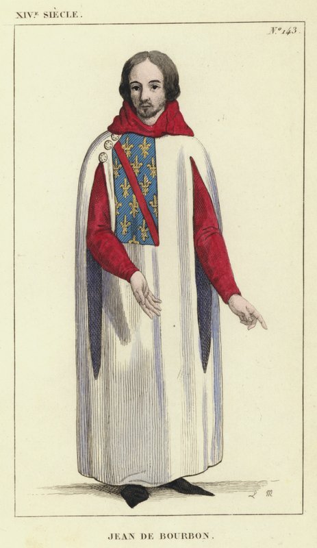 XIV vuosisata, Jean de Bourbon (värillinen kaiverrus) tekijältä French School