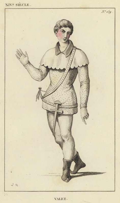 XIV Siecle, Valet (värillinen kaiverrus) tekijältä French School