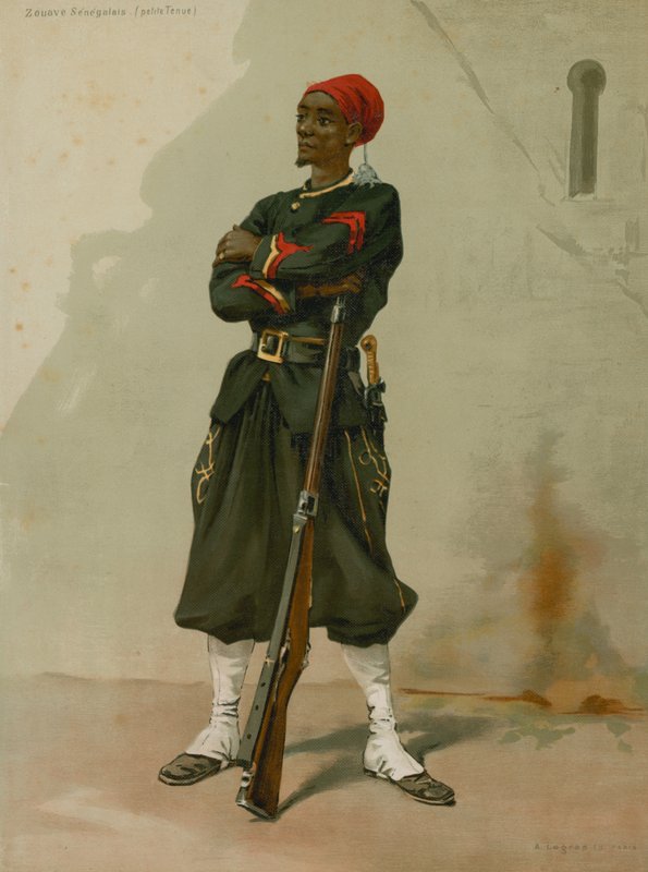 Senegalilainen zouave, pieni asu tekijältä French School