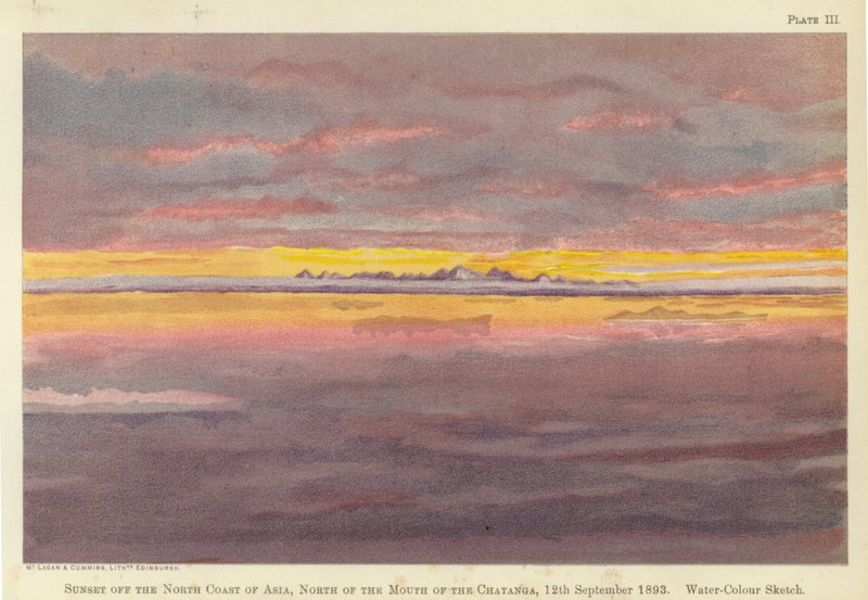 Auringonlasku Aasian pohjoisrannikolla, Chatangan suusta pohjoiseen tekijältä Fridtjof Nansen