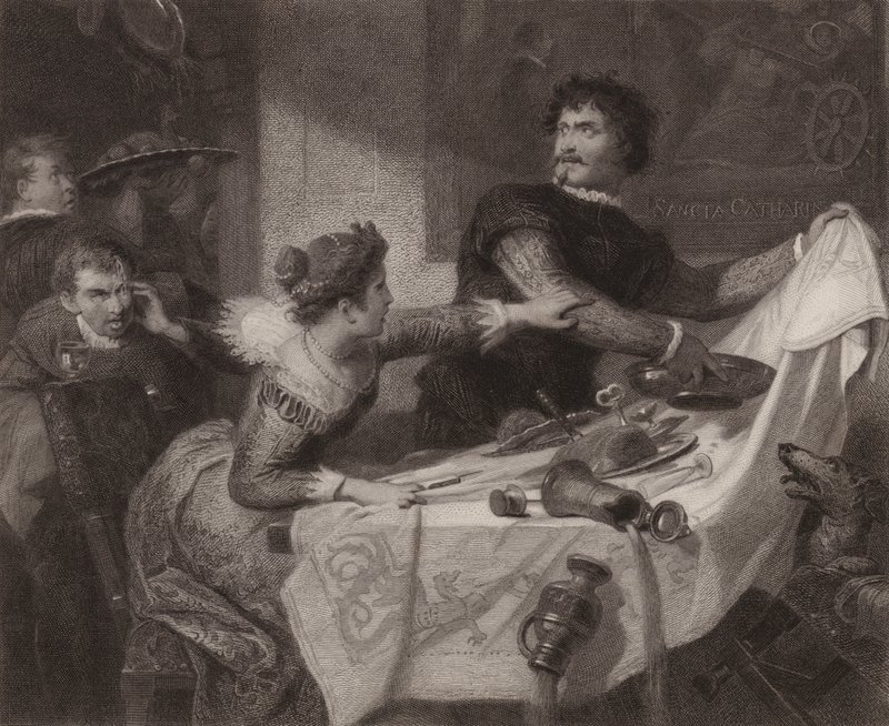Shakespeare: Äijän kesyttäminen (kaiverrus) tekijältä Friedrich Schwoerer