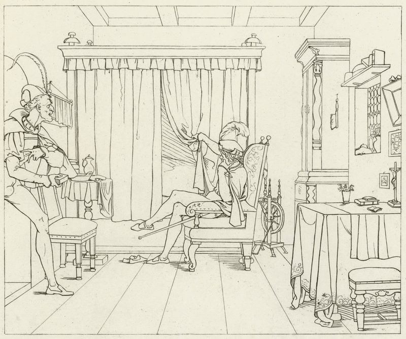 Kuvitus Goethes Faustille tekijältä Friedrich August Moritz Retzsch