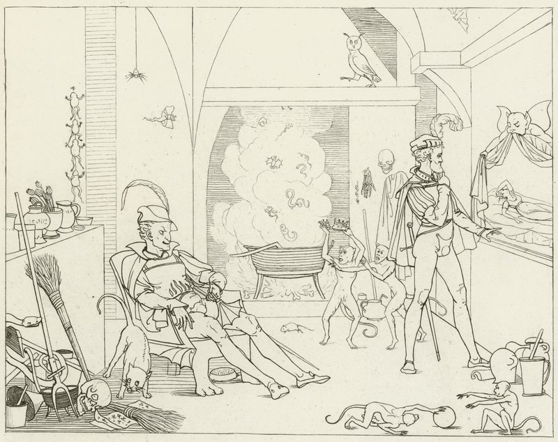 Kuvitus Goethes Faustille tekijältä Friedrich August Moritz Retzsch