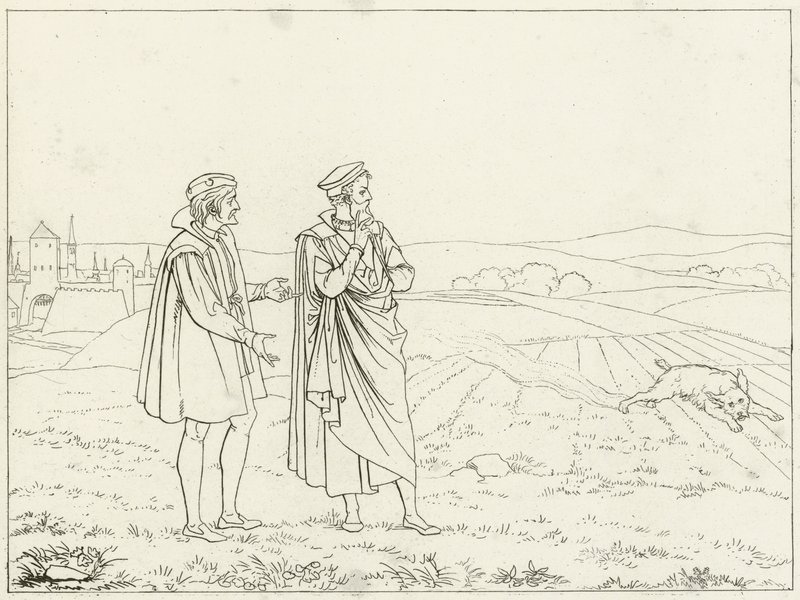 Kuvitus Goethes Faustille tekijältä Friedrich August Moritz Retzsch