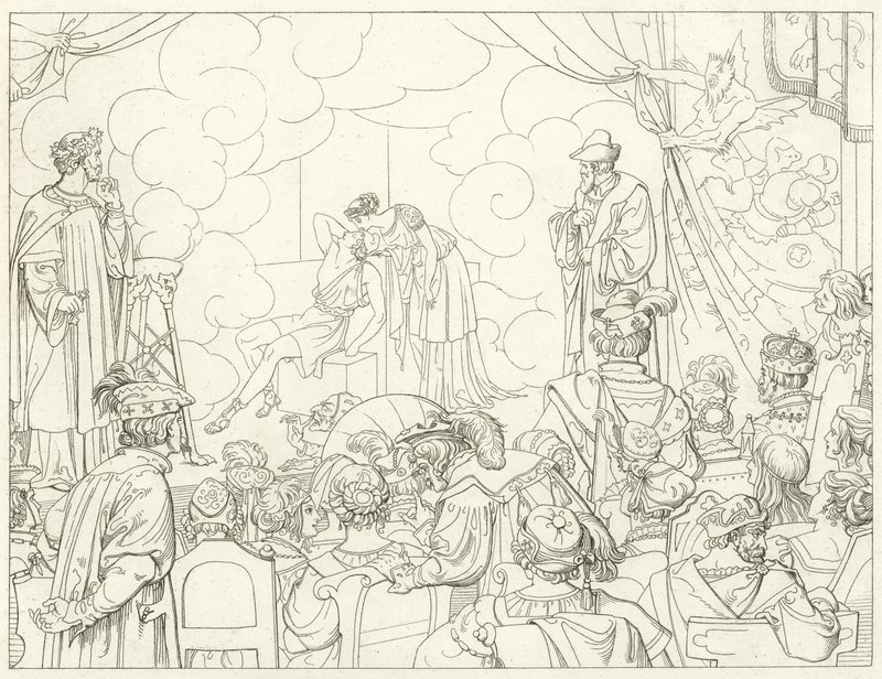 Kuvitus Goethes Faustille tekijältä Friedrich August Moritz Retzsch
