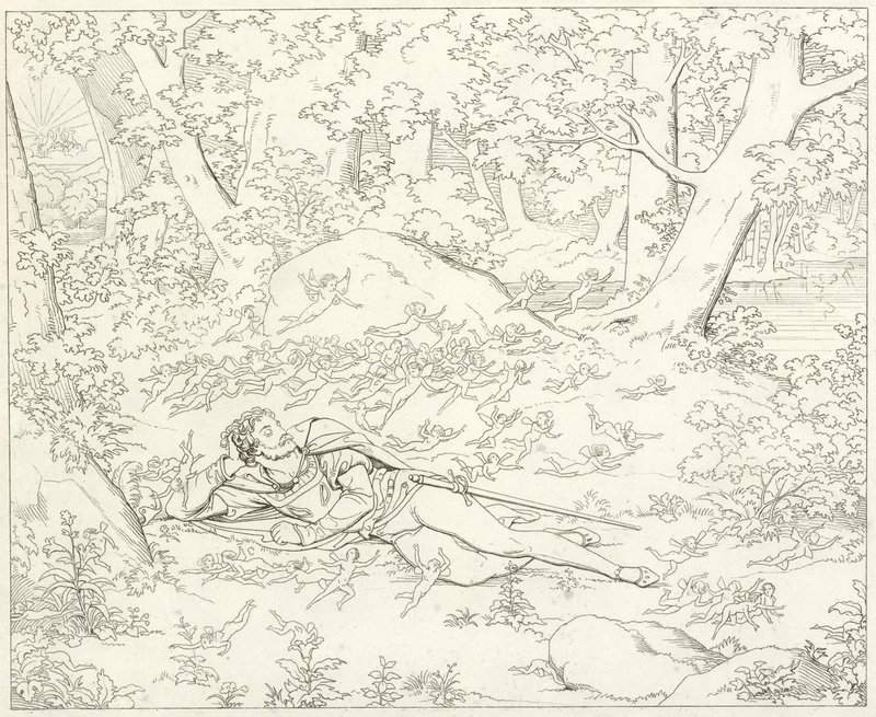 Kuvitus Goethes Faustille tekijältä Friedrich August Moritz Retzsch