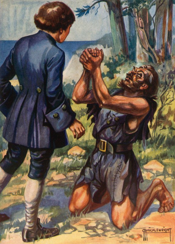 Kuvitus Treasure Islandille, Robert Louis Stevenson (värilitho) tekijältä G.P. Micklewright