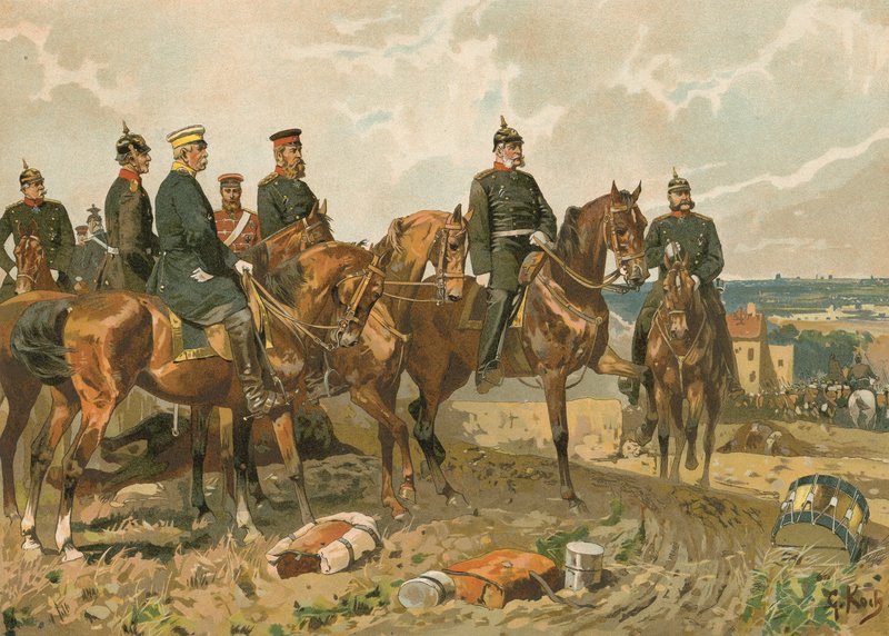 Saksan keisari Wilhelm I ja hänen henkilökuntansa tekijältä Georg Koch