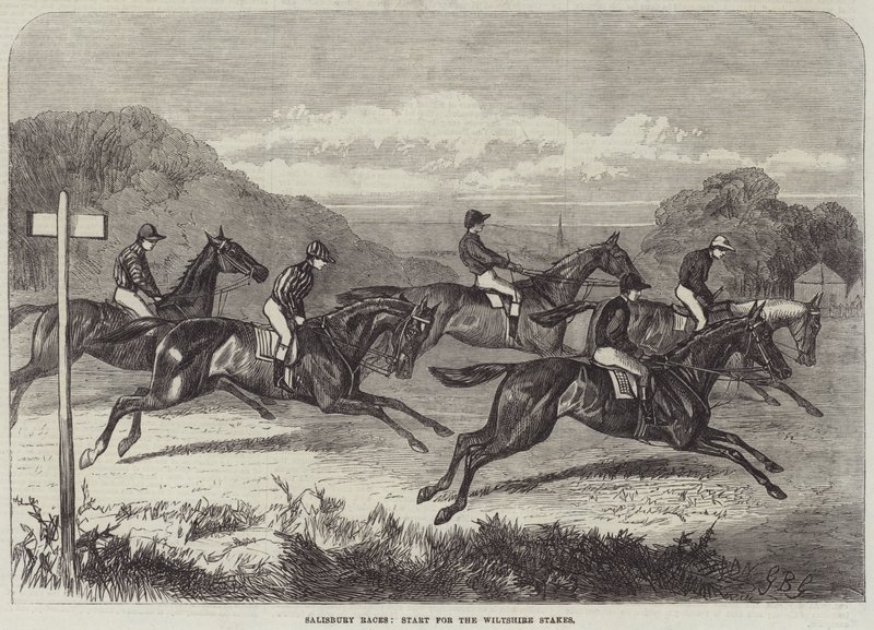 Salisbury Races, lähtö Wiltshire Stakesille tekijältä George Bouverie Goddard
