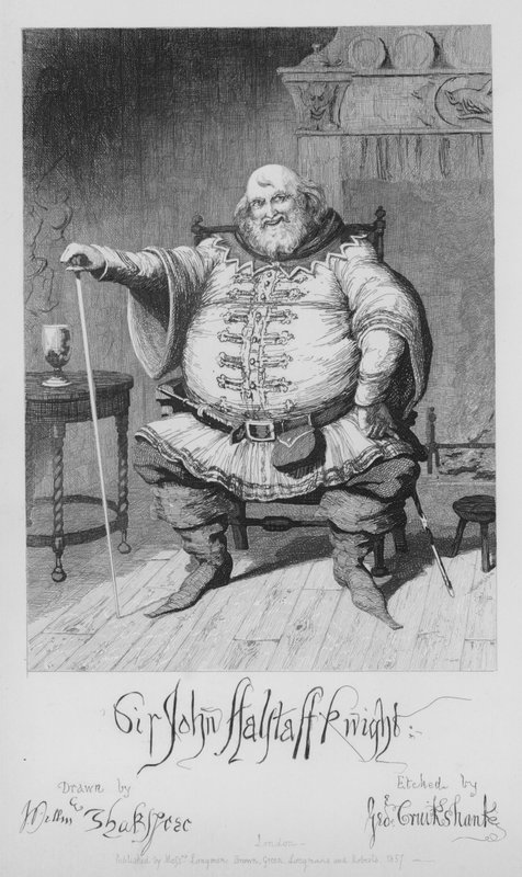 Sir John Falstaff Knight tekijältä George Cruikshank