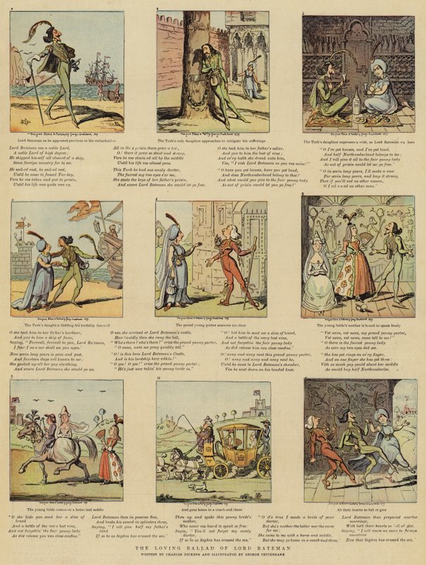 Lord Batemanin rakastava balladi tekijältä George Cruikshank