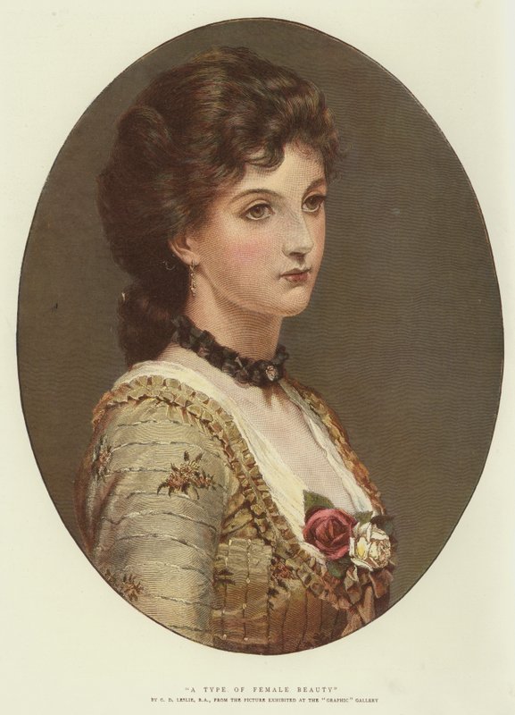 Naiskauneuden tyyppi (chromolitho) tekijältä George Dunlop Leslie
