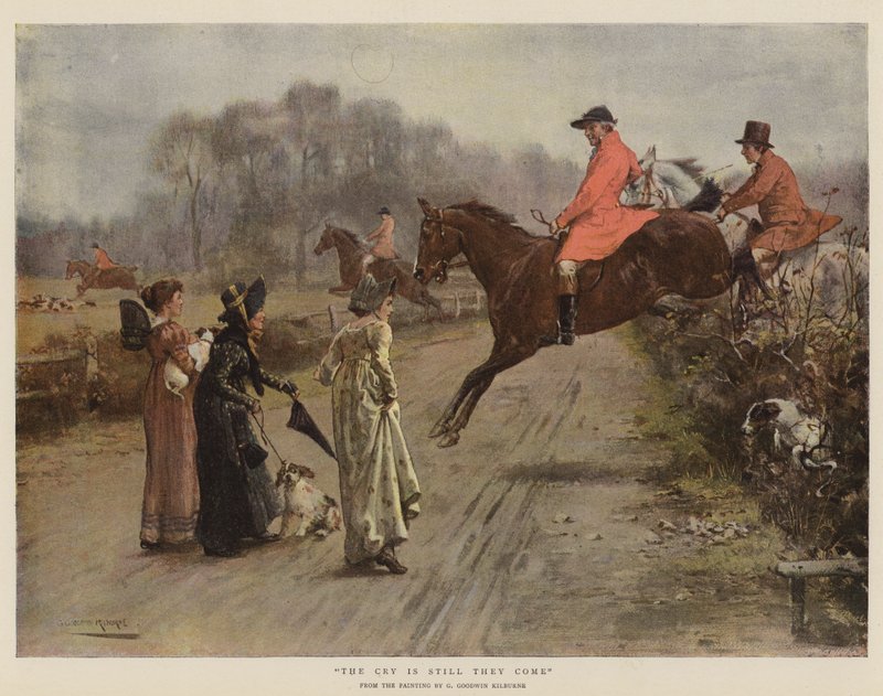Huuto on edelleen, he tulevat (chromolitho) tekijältä George Goodwin Kilburne